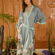 Ulivary Peony Floral Kimono Robe
