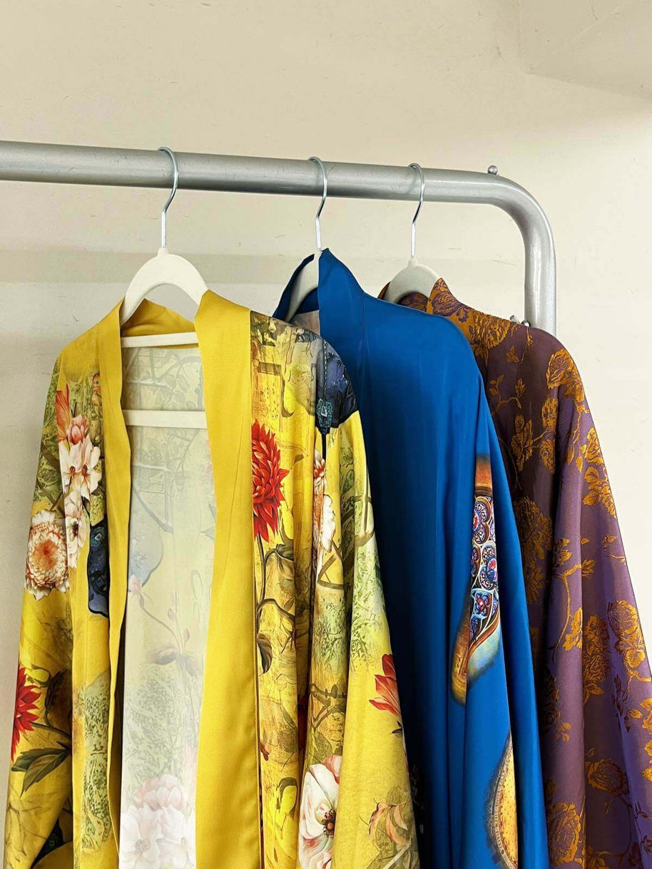 Ulivary Golden Spring Kimono Robe