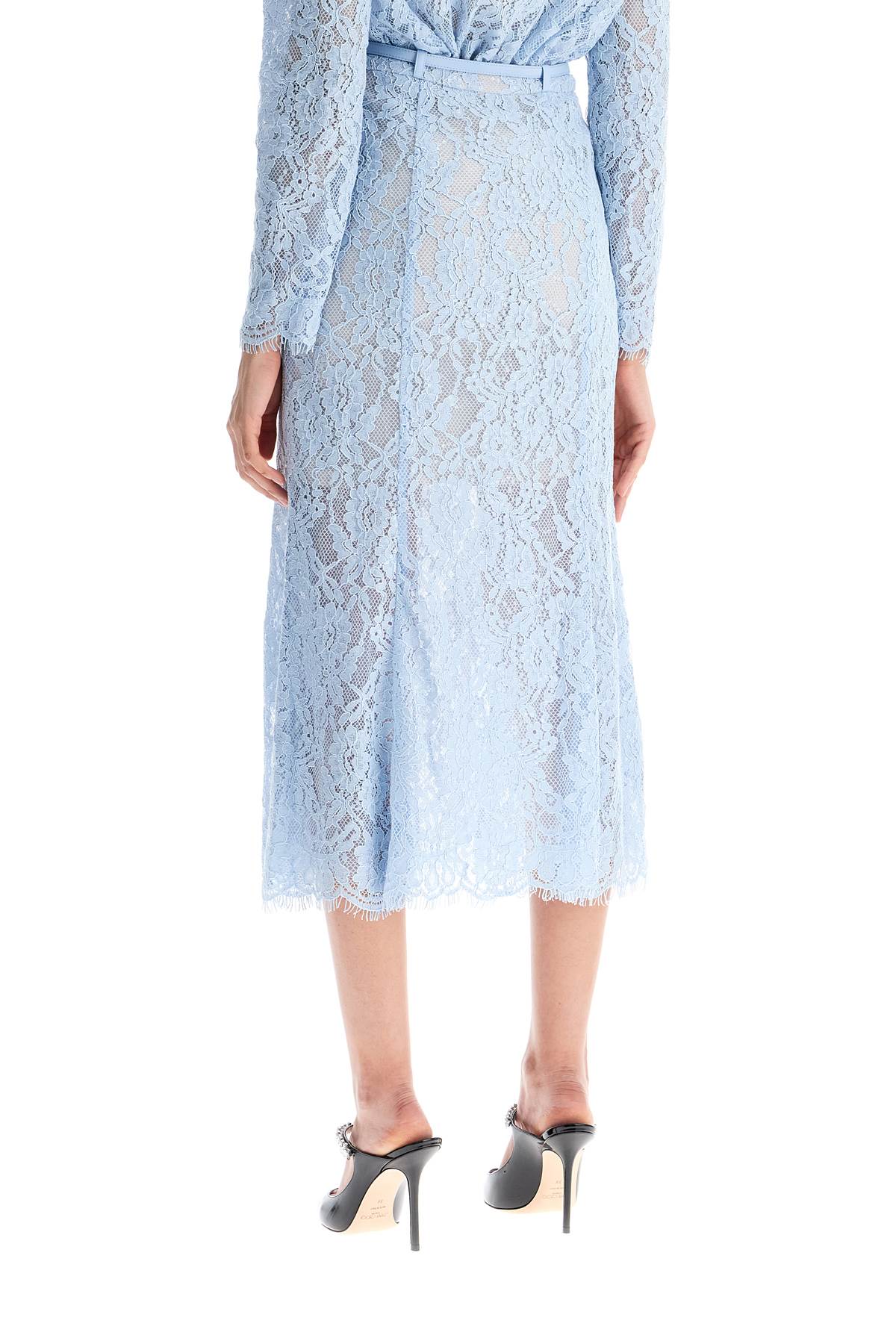 Self-Portrait Lace Midi Skirt