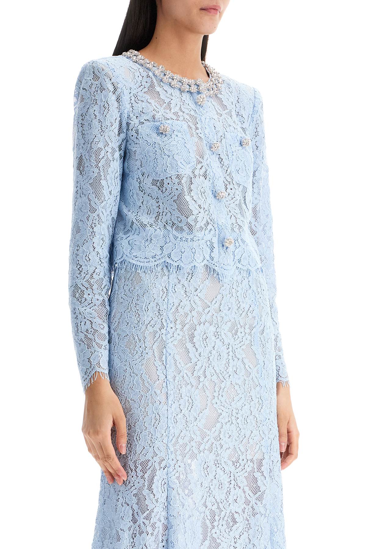 Self Portrait Long-Sleeved Lace Top