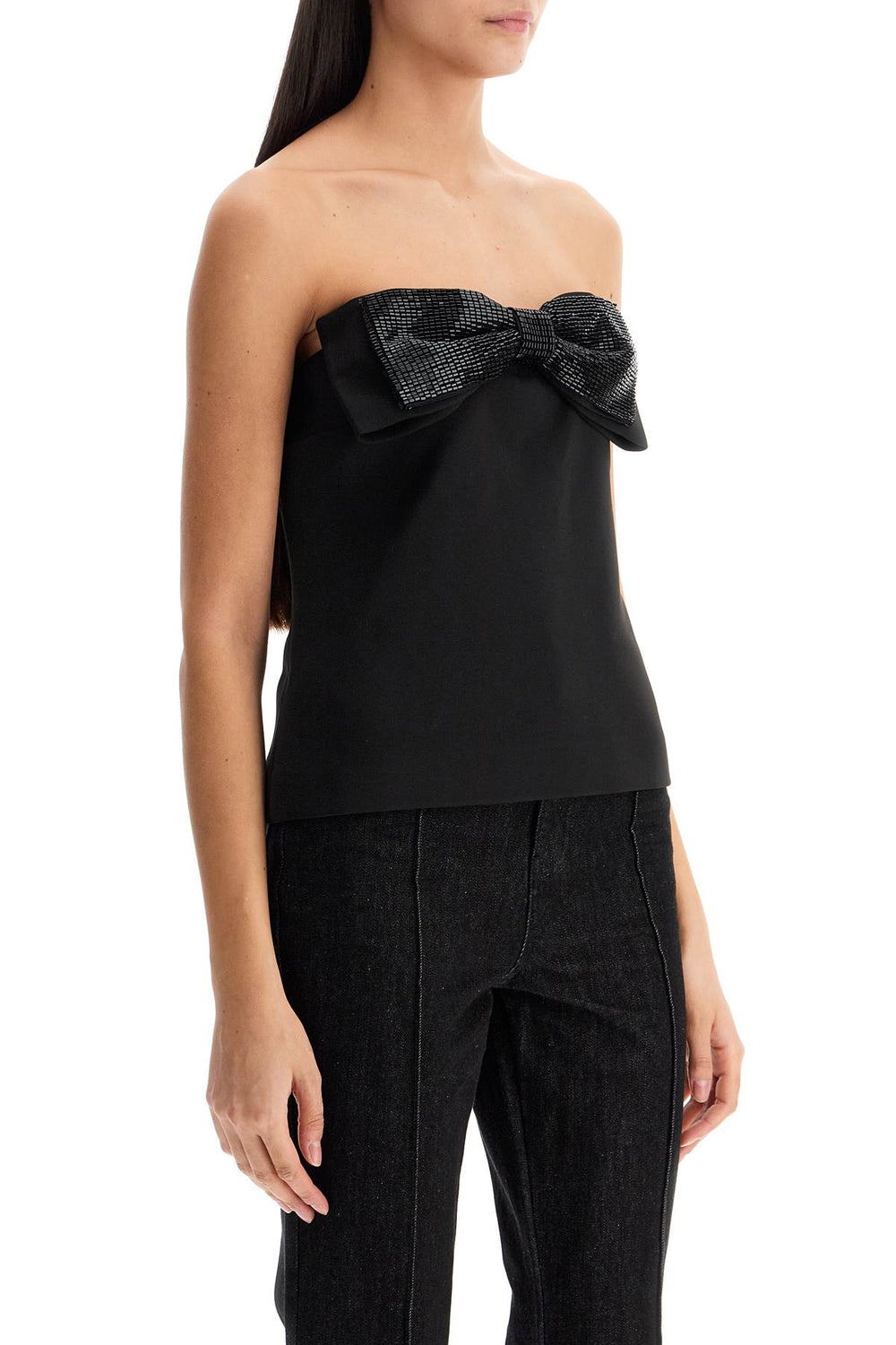 Self Portrait  Strapless Top With Bow