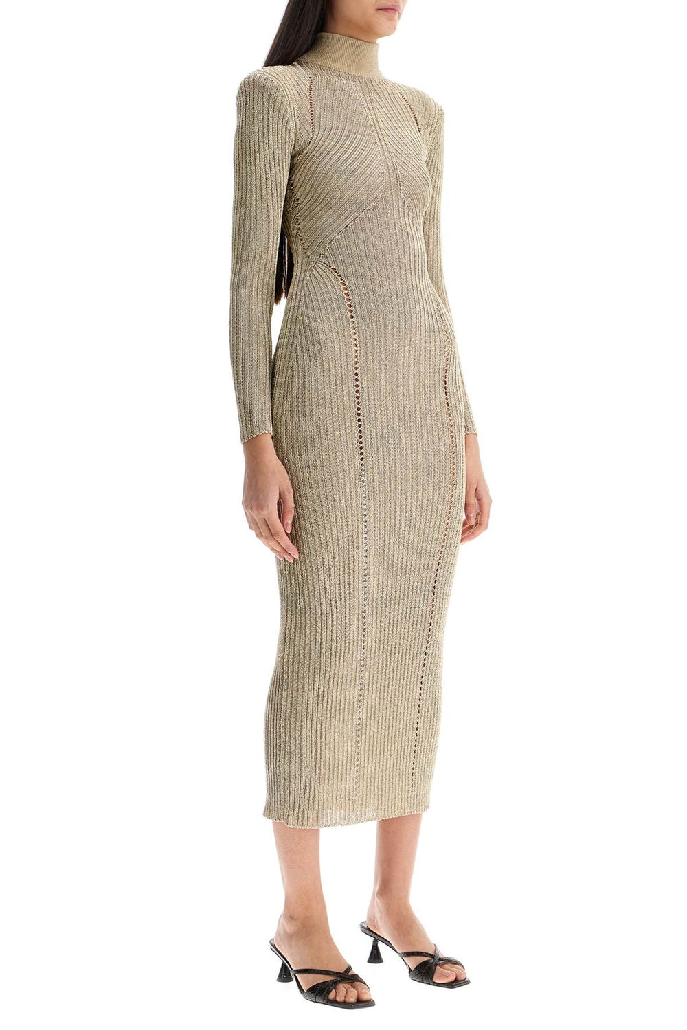 Self Portrait Maxi Lurex Knit Dress