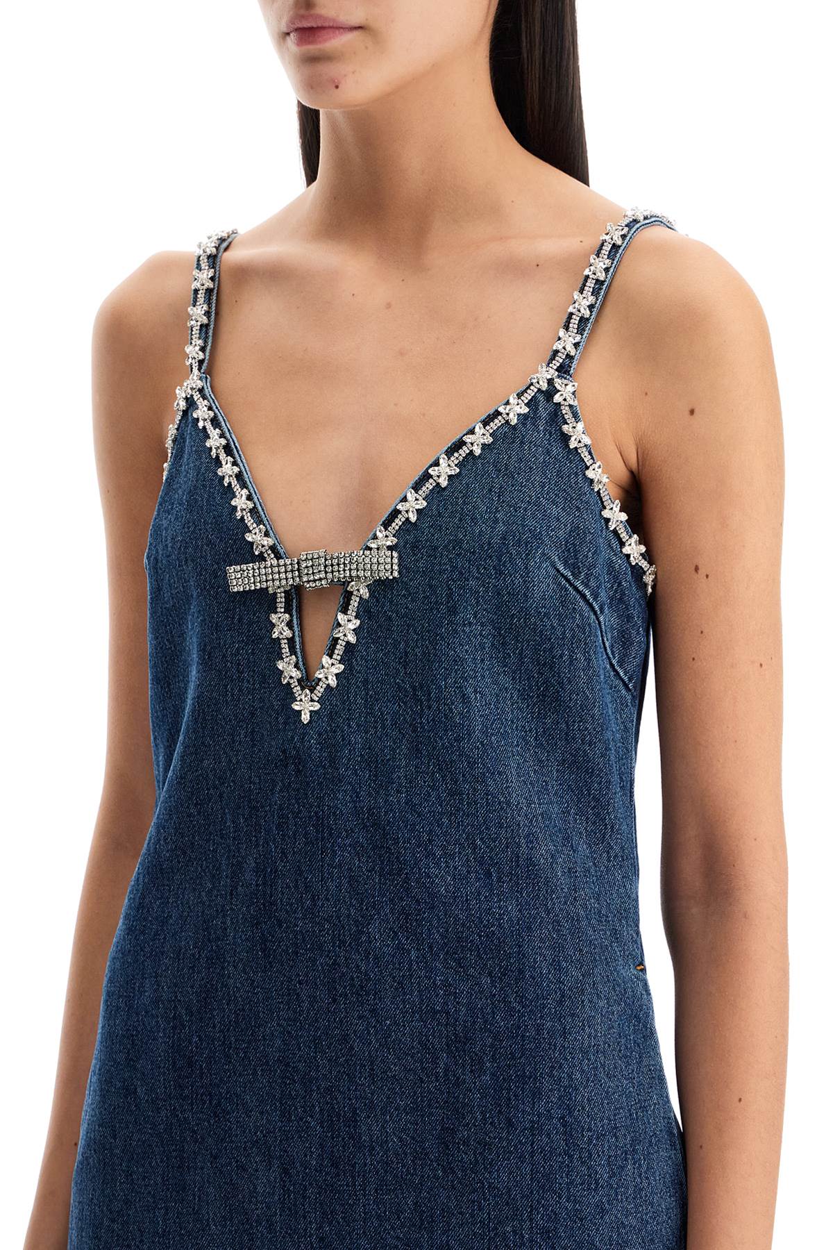 Self Portrait Diamond Denim Mini Dress