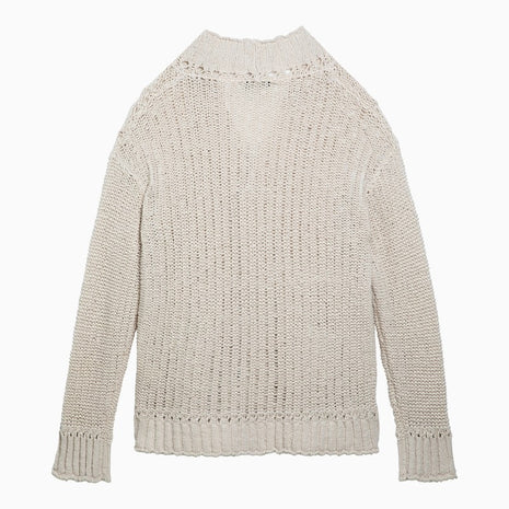 Roberto Collina White Perforated Cotton Cardigan