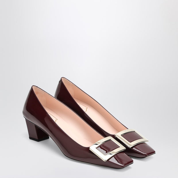 ROGER VIVIER Belle Vivier Patent Leather Bordeaux Décolletés
