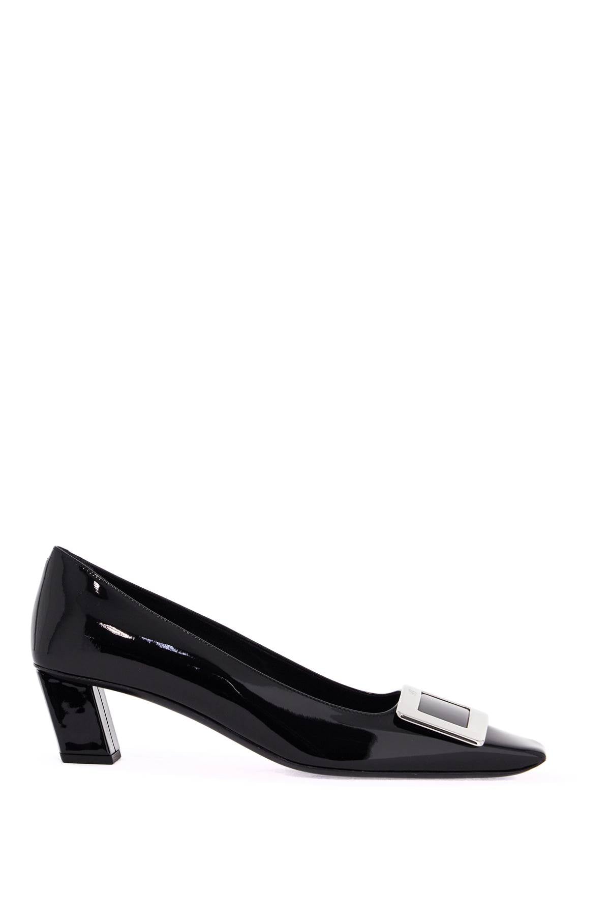 Roger Vivier Black Calfskin Pumps With Buckle And Wide Heel