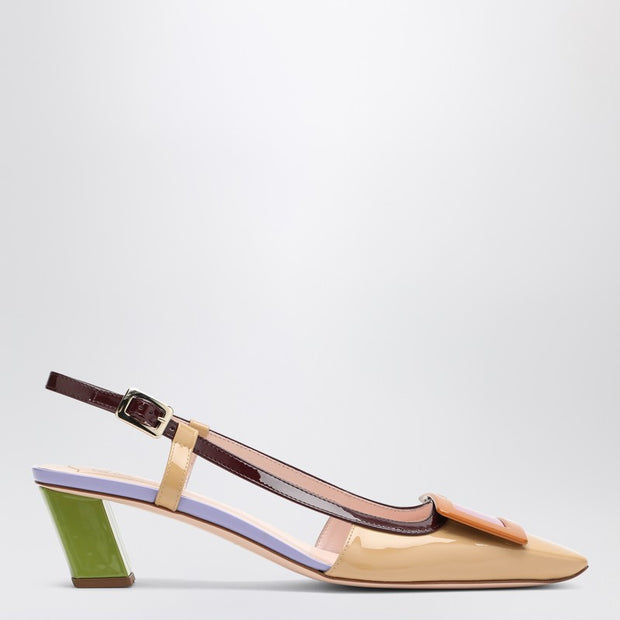 ROGER VIVIER Belle Vivier Multicolour Patent Leather Slingback