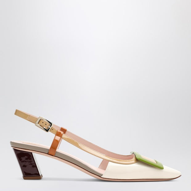 ROGER VIVIER Belle Vivier Multicolour Patent Leather Slingback