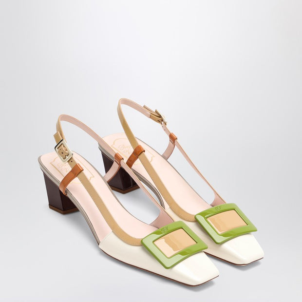 ROGER VIVIER Belle Vivier Multicolour Patent Leather Slingback