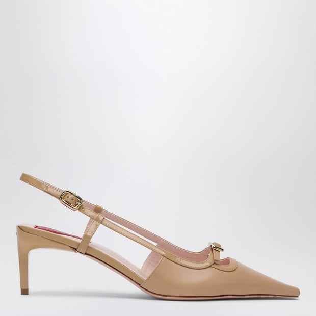 ROGER VIVIER Desert Leather Décolletés Slingback Viv'' Canard