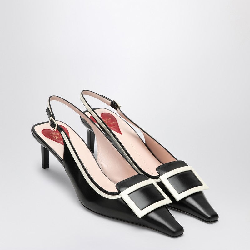 ROGER VIVIER Viv'' Canard Leather Slingback Décolleté