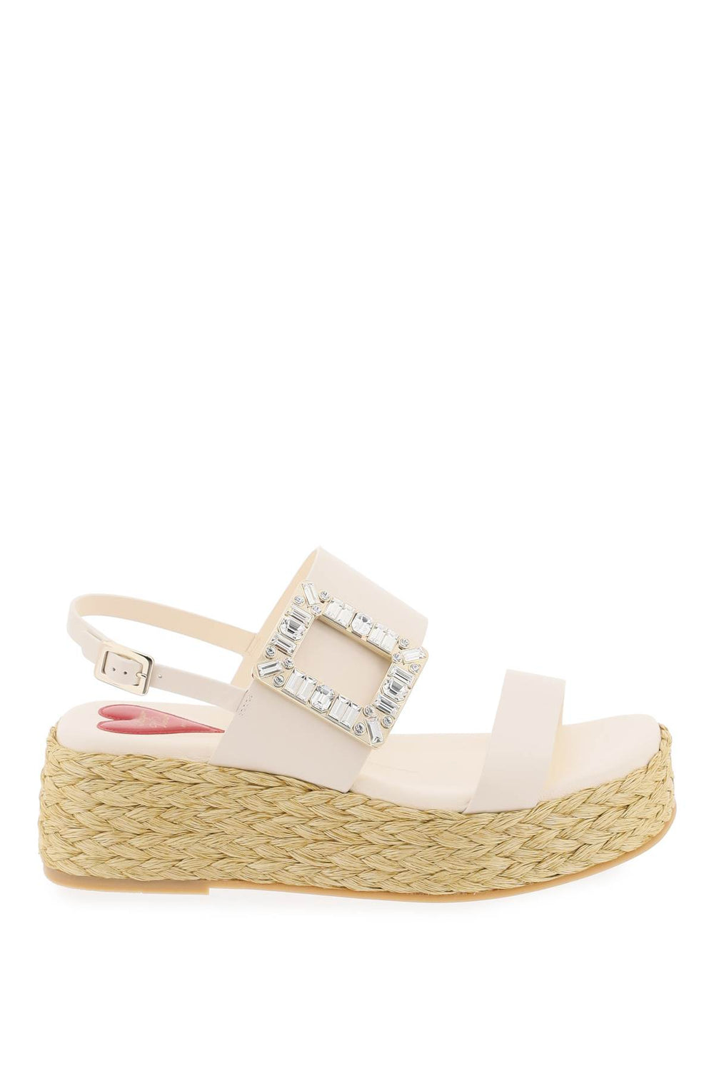 Roger Vivier Crystal Buckle Espadrille Sandals