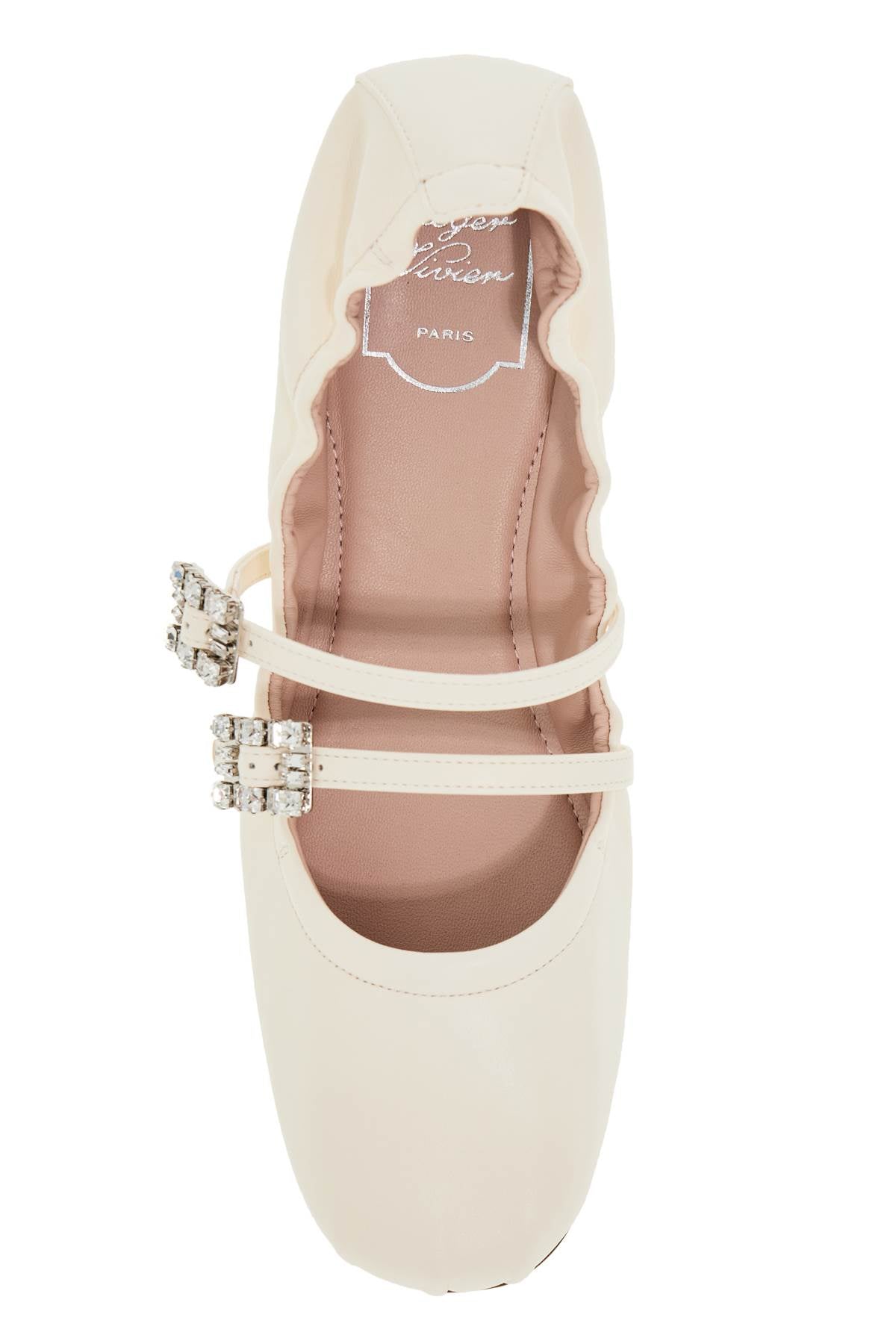 Roger Vivier Nappa Ballet Flats With Strass Buckle