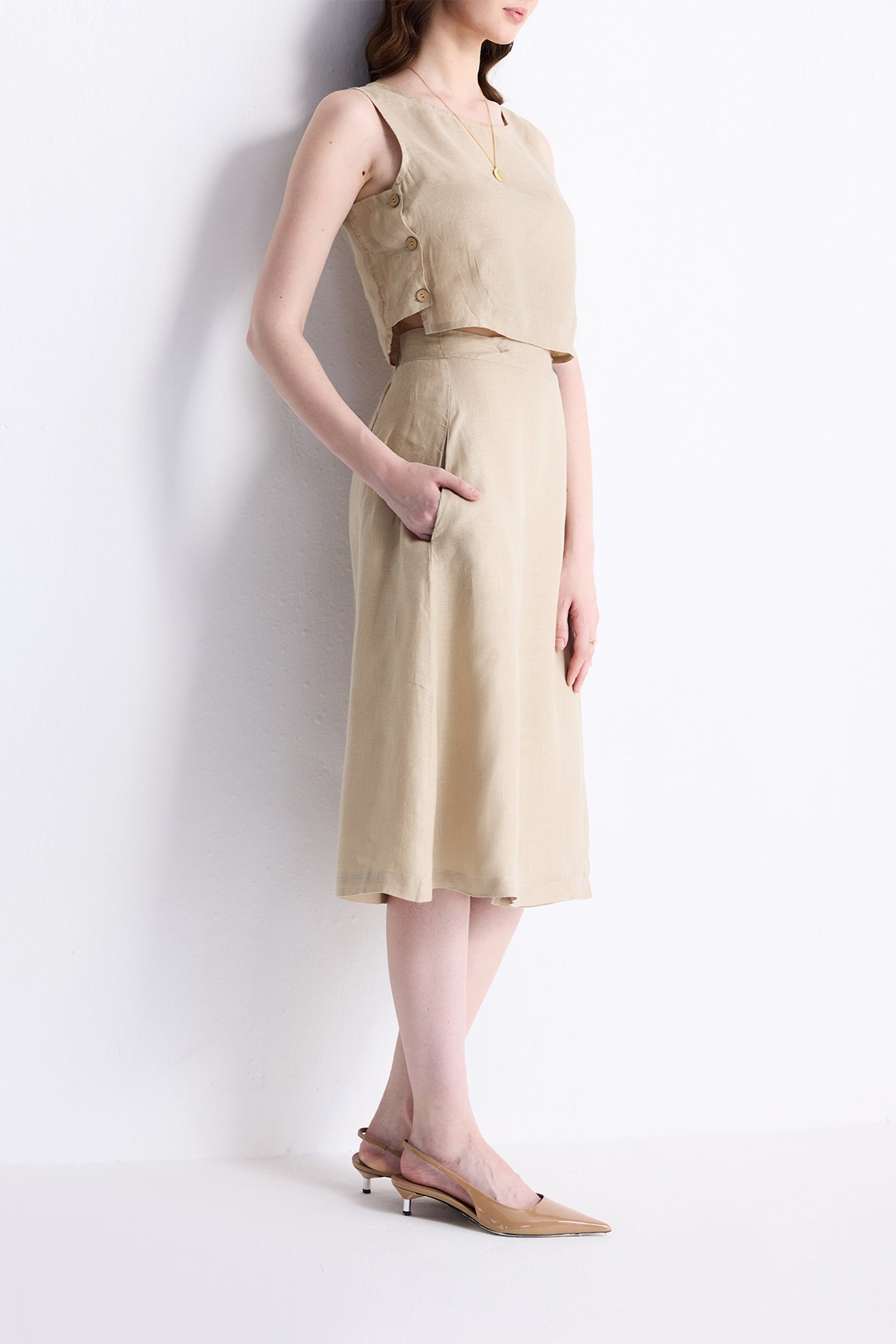 Reistor Breezy Summer Set In Neutral Beige