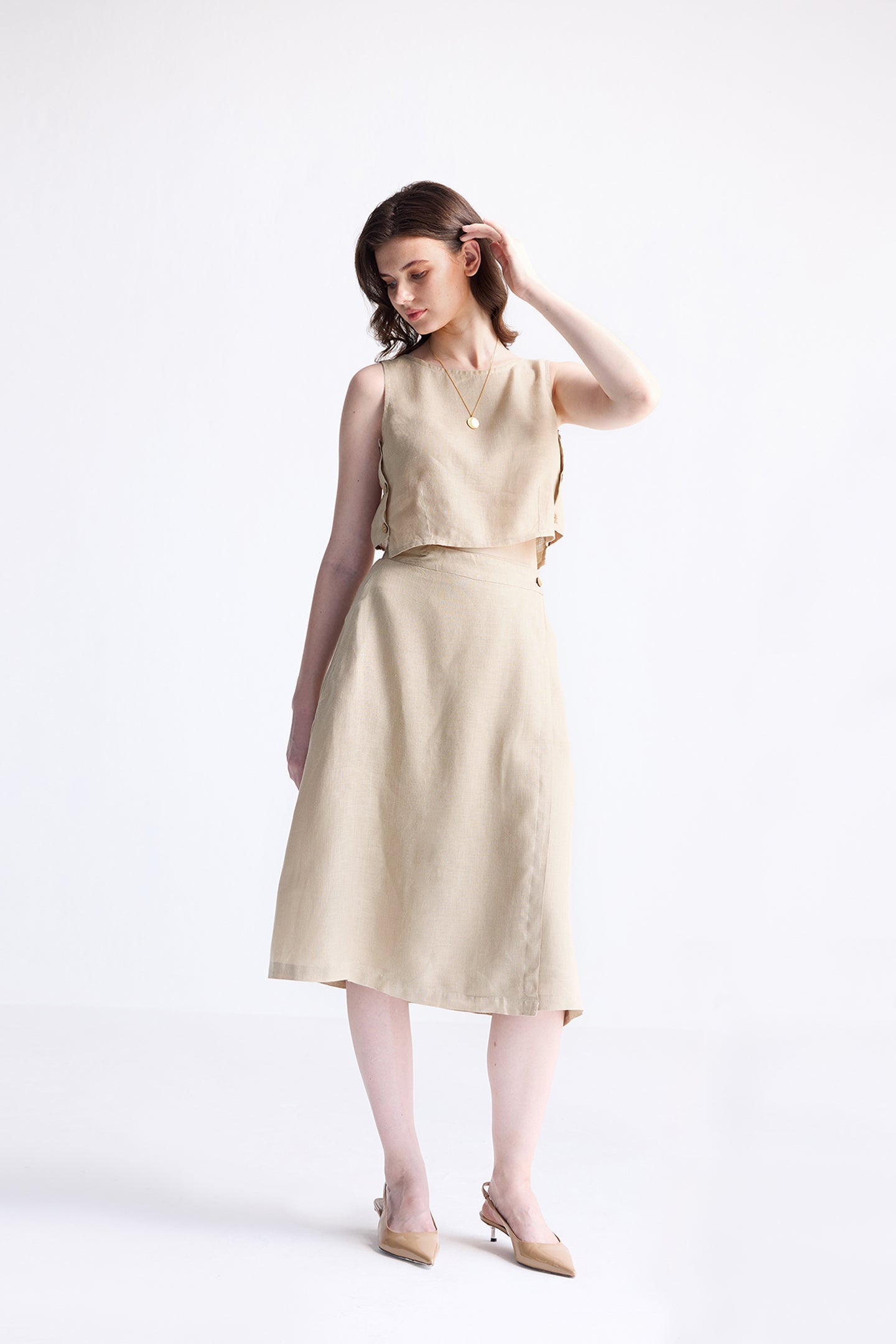 Reistor Breezy Summer Set In Neutral Beige