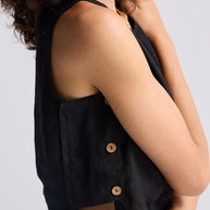 Reistor Boxy Crop Top in Black
