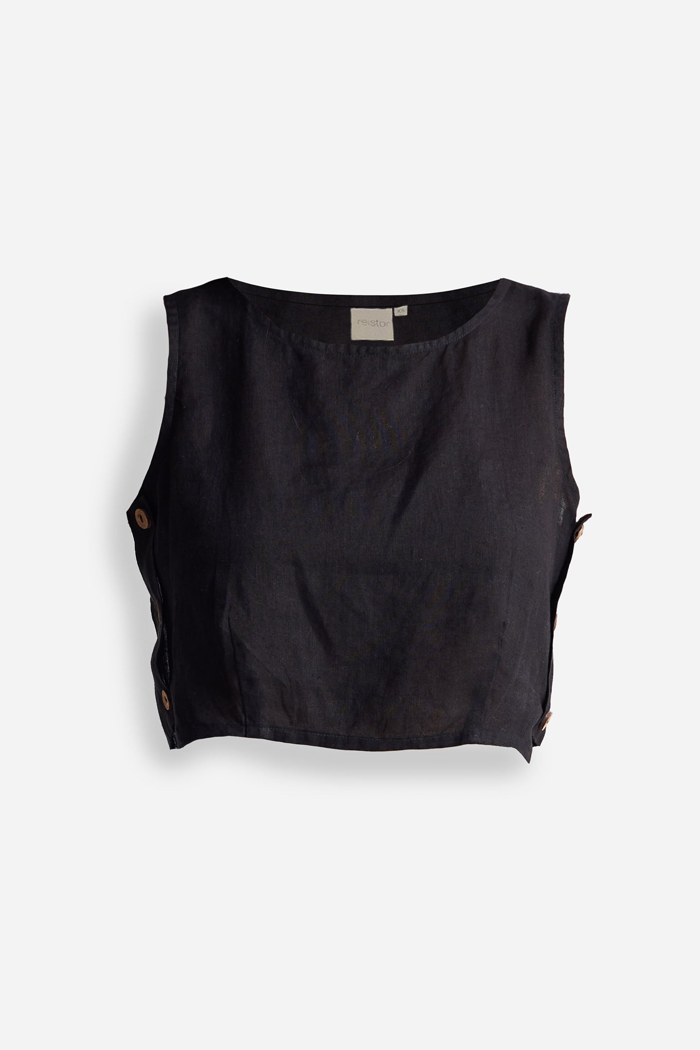 Reistor Boxy Crop Top in Black