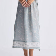 Reistor Gathered Maxi Dress in Sage Green