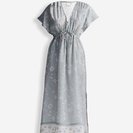 Reistor Gathered Maxi Dress in Sage Green
