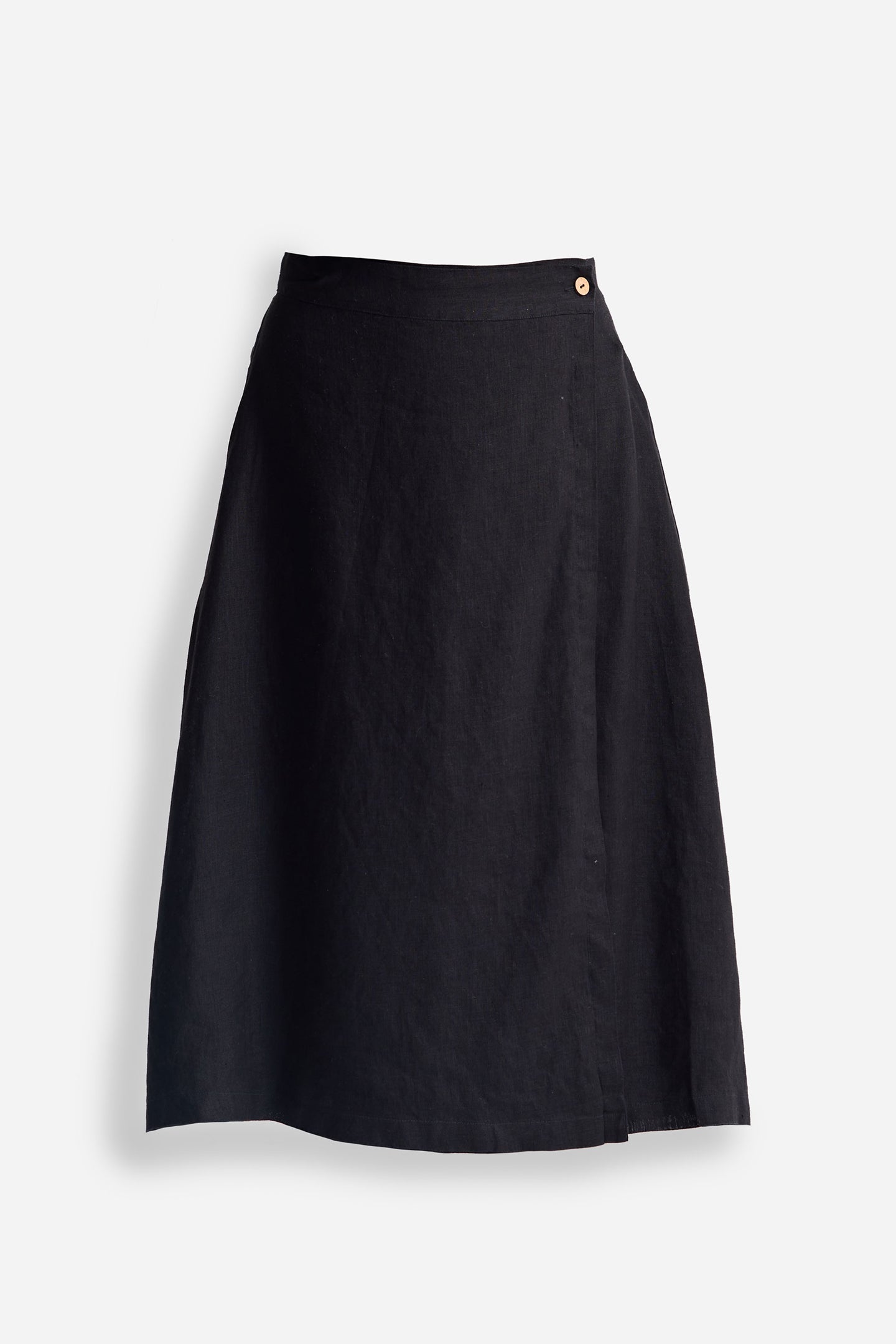 Reistor Overlap Midi Skirt in Black