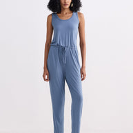 Reistor Relaxed Drawstring Jumpsuit in Blue