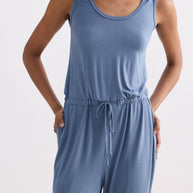 Reistor Relaxed Drawstring Jumpsuit in Blue