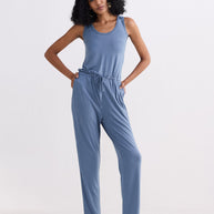 Reistor Relaxed Drawstring Jumpsuit in Blue