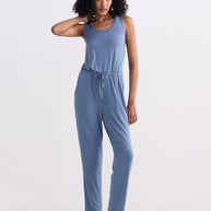 Reistor Relaxed Drawstring Jumpsuit in Blue