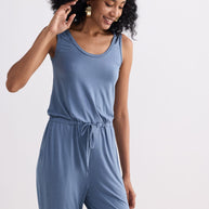 Reistor Relaxed Drawstring Jumpsuit in Blue