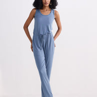 Reistor Relaxed Drawstring Jumpsuit in Blue