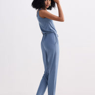 Reistor Relaxed Drawstring Jumpsuit in Blue