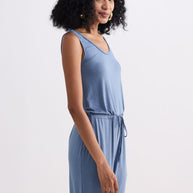 Reistor Relaxed Drawstring Jumpsuit in Blue