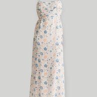 Reistor Ruched Floral Strappy Maxi Dress