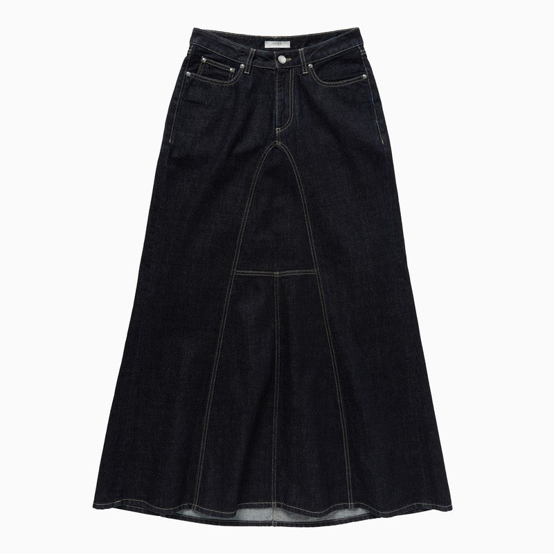 1989 STUDIO Long Denim Skirt Dark Blue