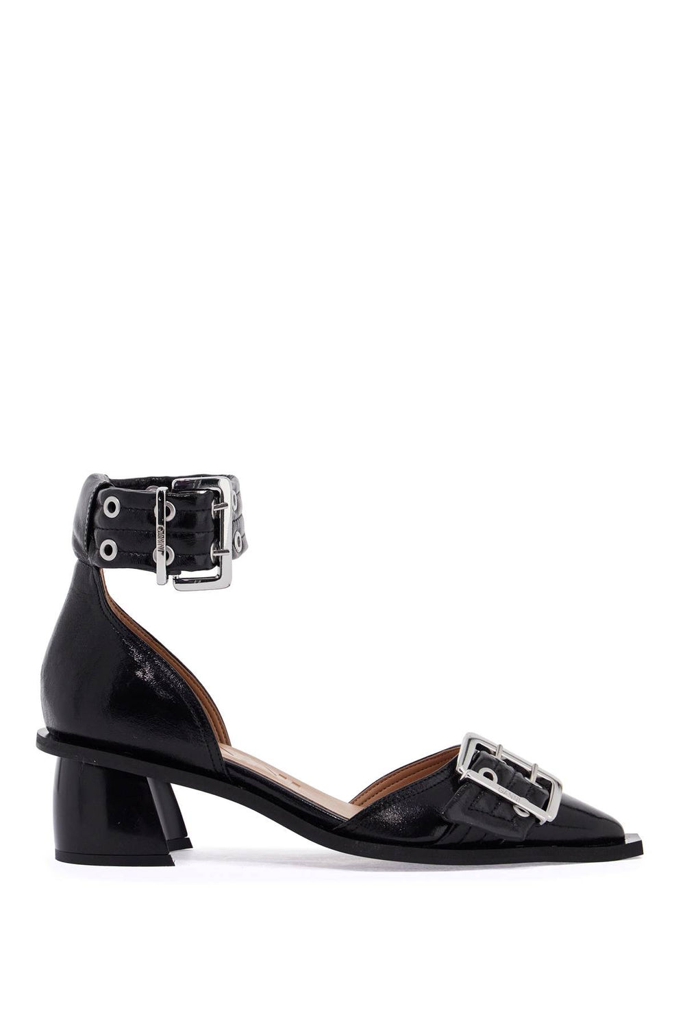 Ganni Buckle Ankle Strap Pumps