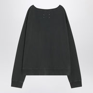 Maison Margiela Faded Black Sweatshirt With Printed Logo