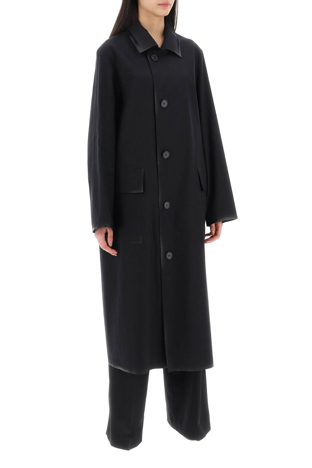 Maison Margiela Oversized Coated Cotton Poplin Coat