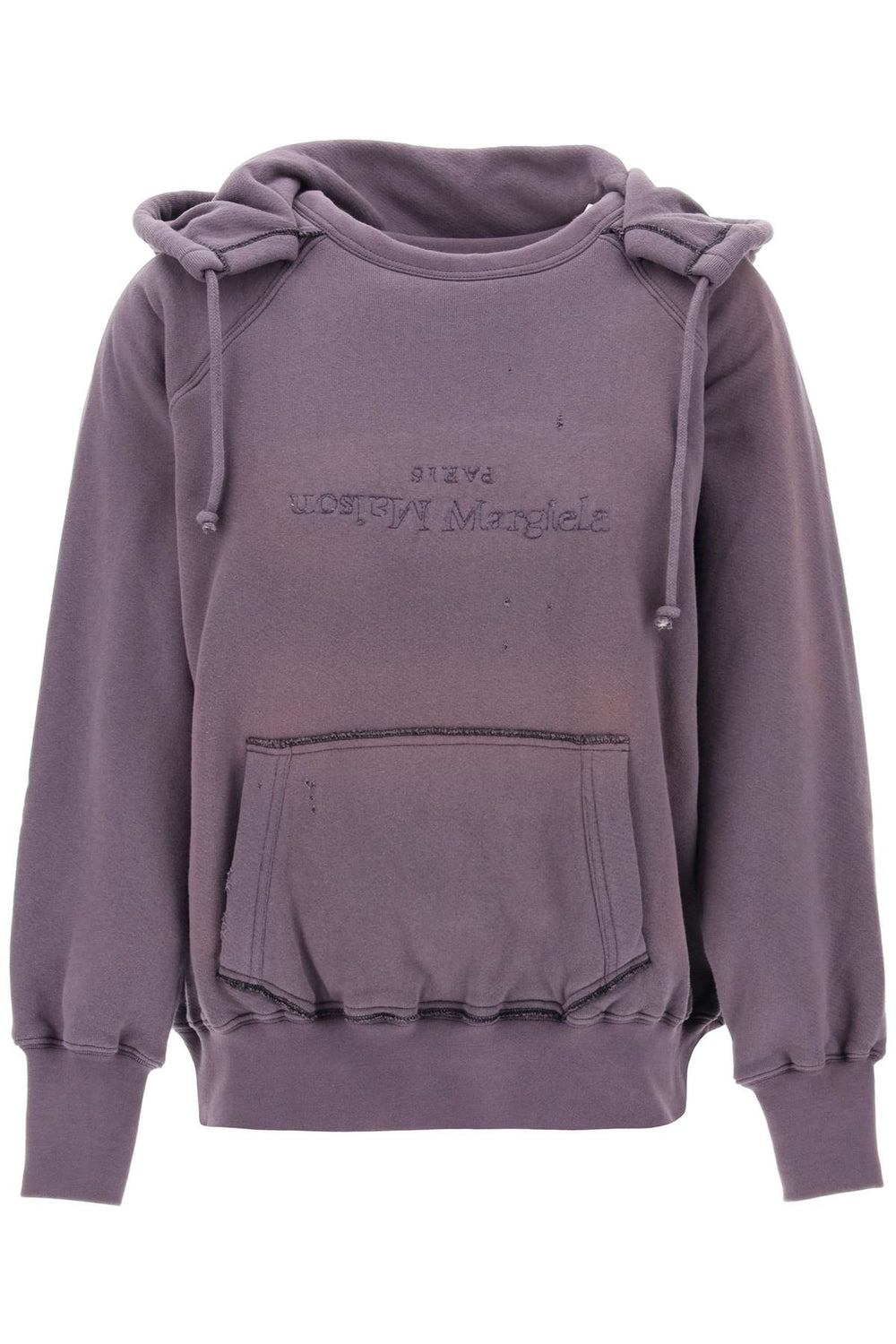 Maison Margiela Distressed Hoodie With Reverse Logo