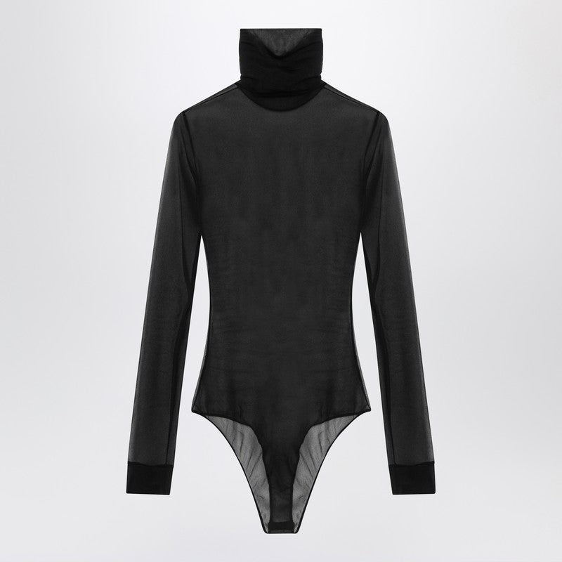 Maison Margiela Black Semi-transparent Turtleneck Body