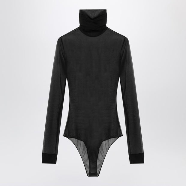 Maison Margiela Black Semi-transparent Turtleneck Body