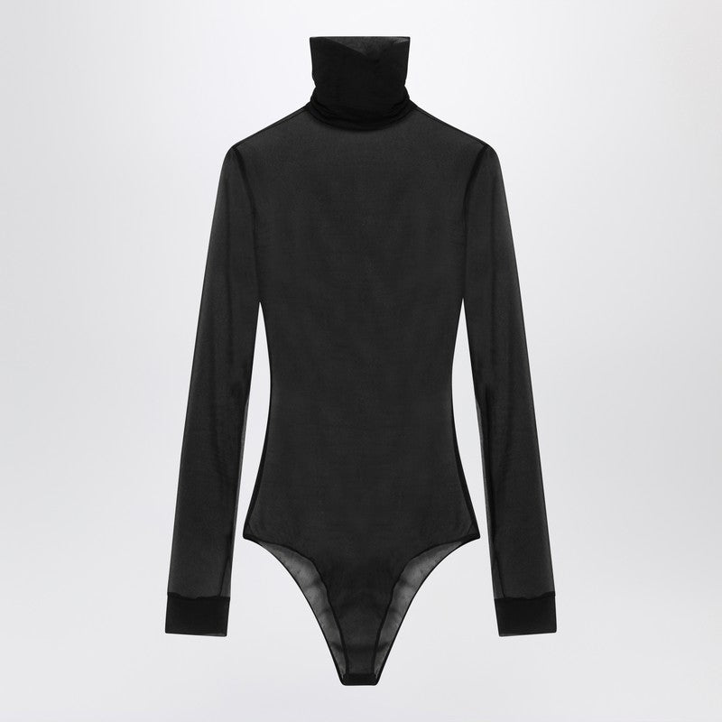 Maison Margiela Black Semi-transparent Turtleneck Body