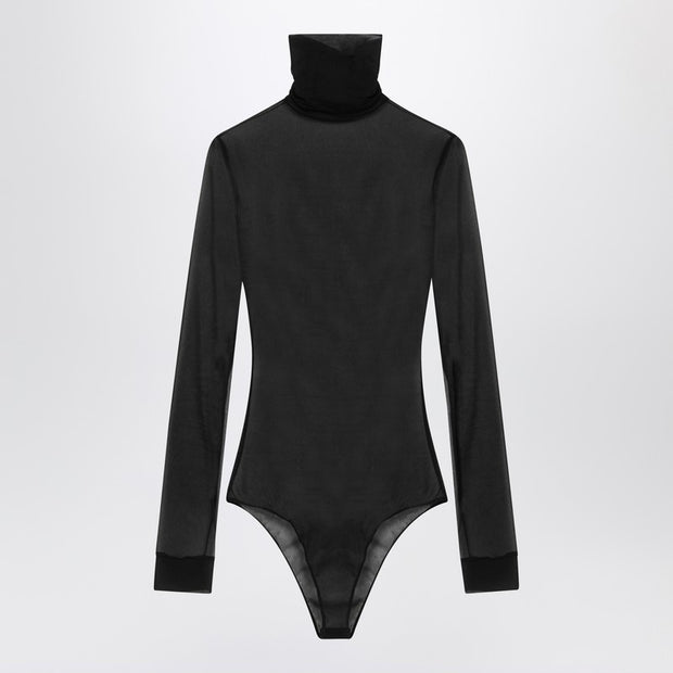 Maison Margiela Black Semi-transparent Turtleneck Body
