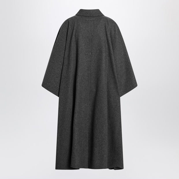 MM6 Maison Margiela Long Gray Cape Coat
