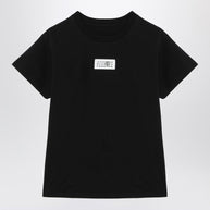 MM6 Maison Margiela Black T-shirt With Numeric Signature