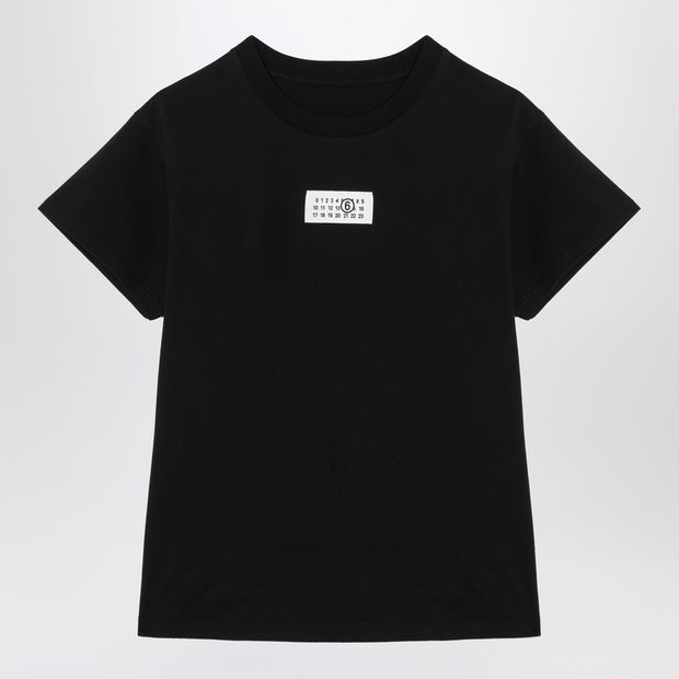MM6 Maison Margiela Black T-shirt With Numeric Signature