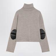 MM6 Maison Margiela Beige Wool Blend Turtleneck Sweater