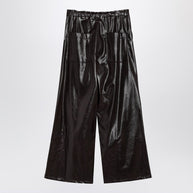 MM6 Maison Margiela Shiny Burgundy Wide Trousers