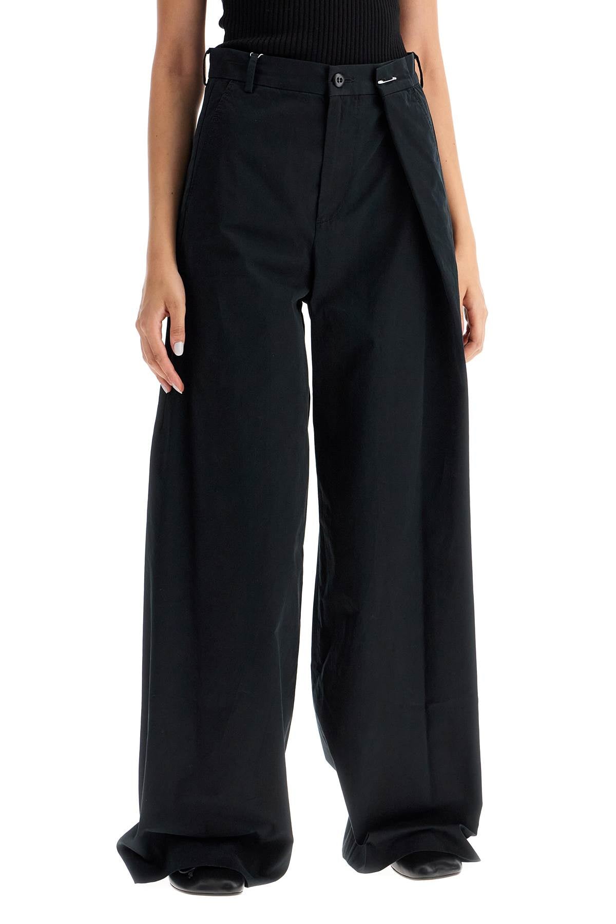 MM6 Maison Margiela Wide Leg Cotton Pants