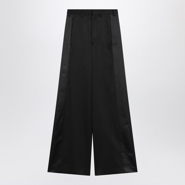 MM6 Maison Margiela Black Satin Palazzo Pants