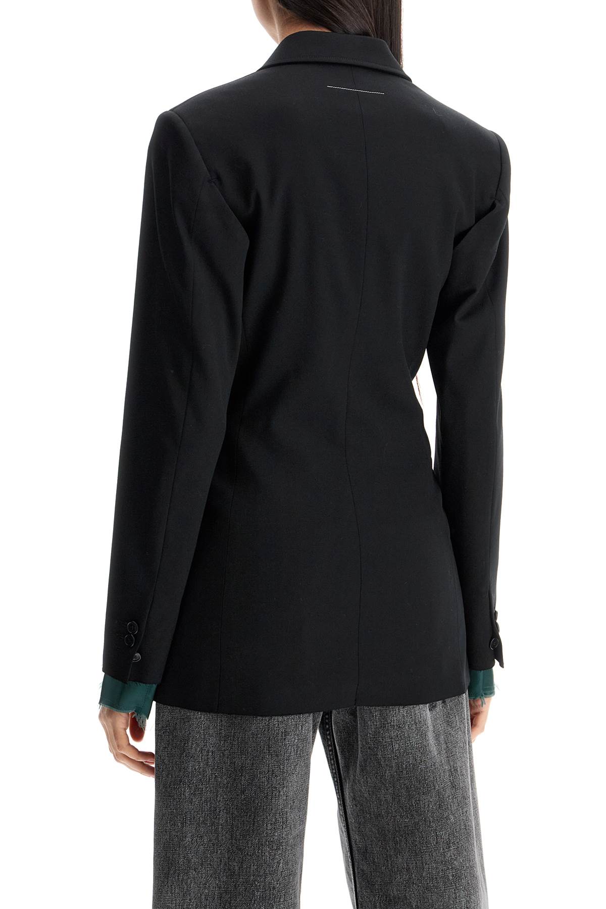 MM6 Maison Margiela Layered Wool Twill Blazer